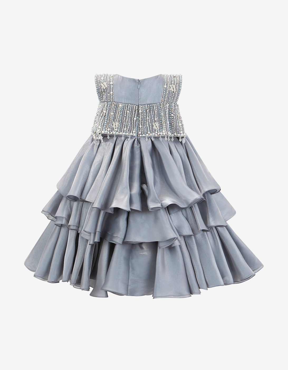 Girls Lumi Icy Occasion Dress in Grey