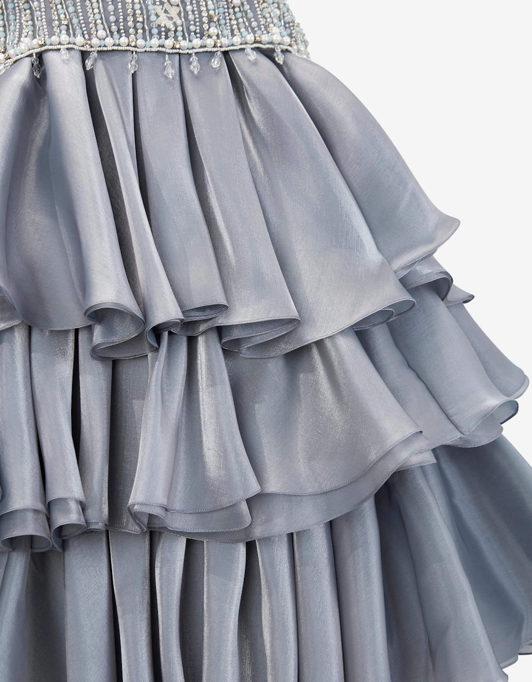 Girls Lumi Icy Occasion Dress in Grey