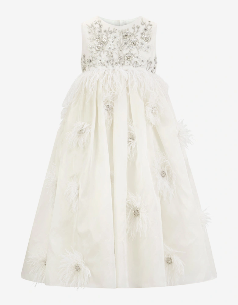 Girls Lilly Occasion Dress in Ivory