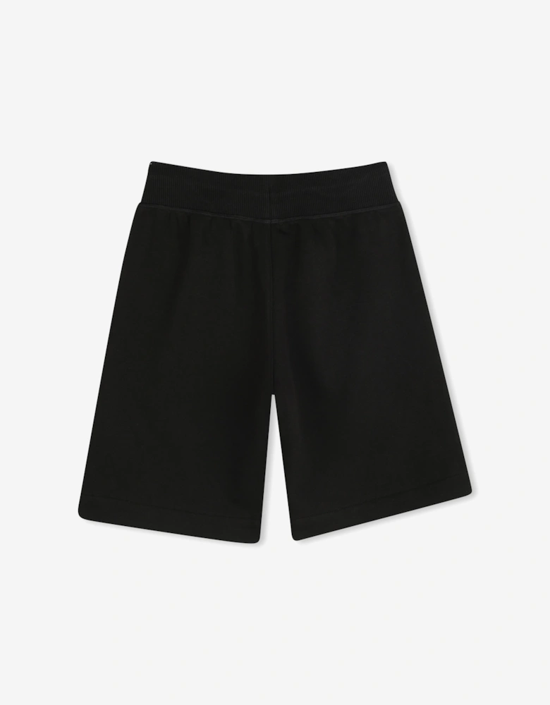 Boys Logo Print Bermuda Shorts in Black