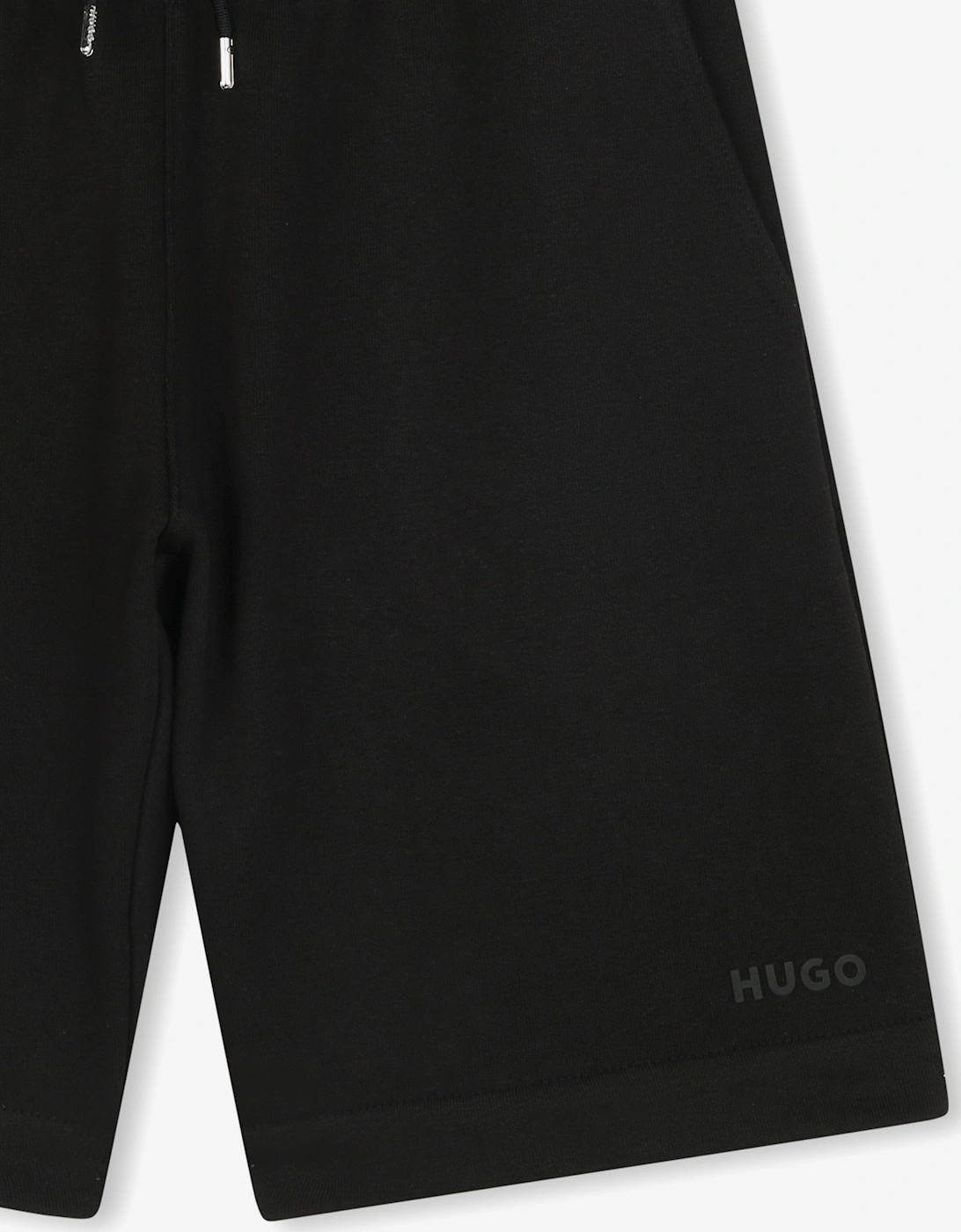 Boys Logo Print Bermuda Shorts in Black