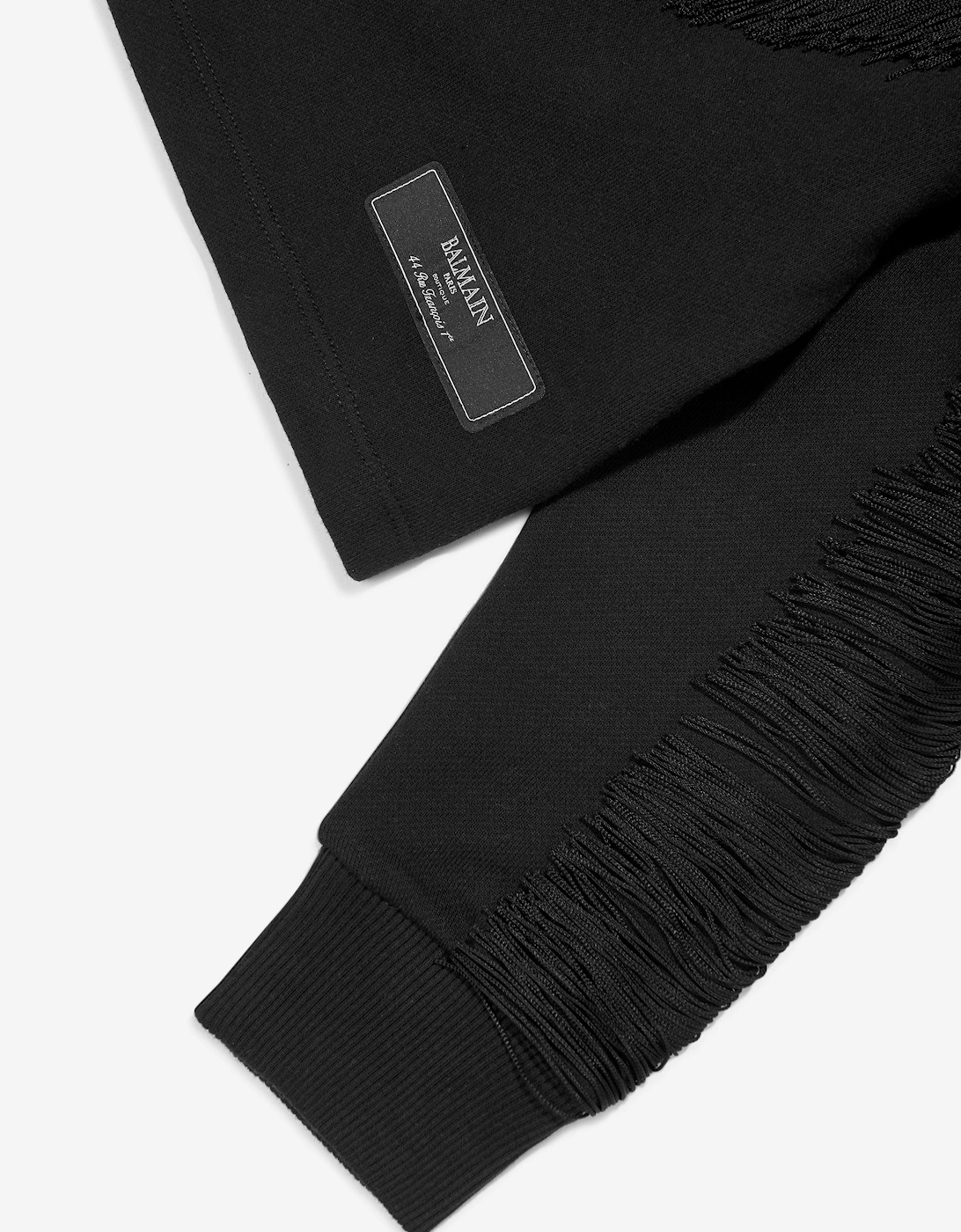 Girls Fringed Sweatshirt in Black