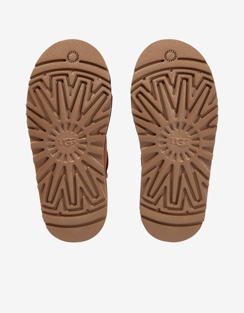 Girls Classic Ultra Mini Platform Boots in Brown