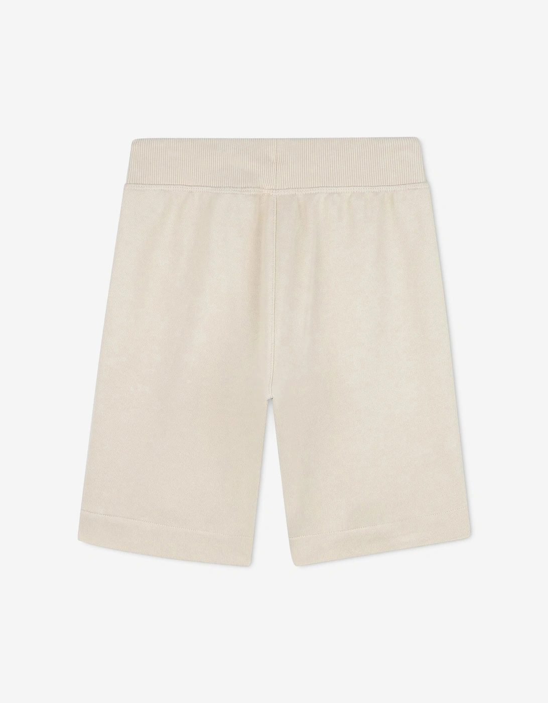 Boys Logo Print Bermuda Shorts in Beige