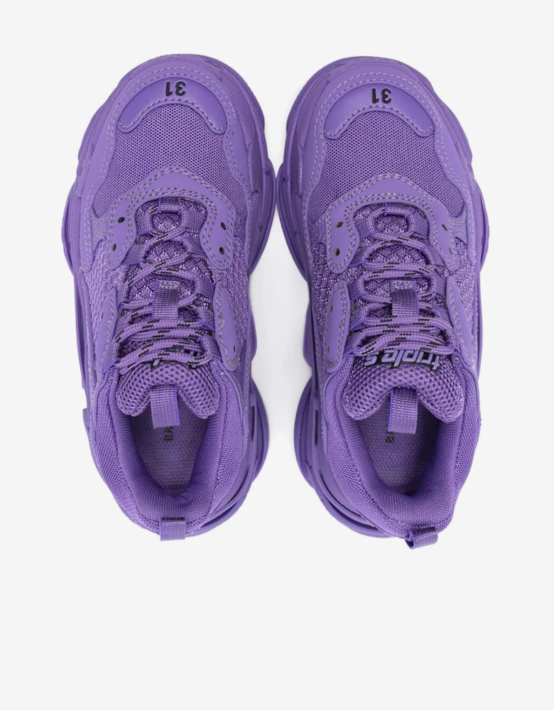 Kids Triple S Trainers in Purple