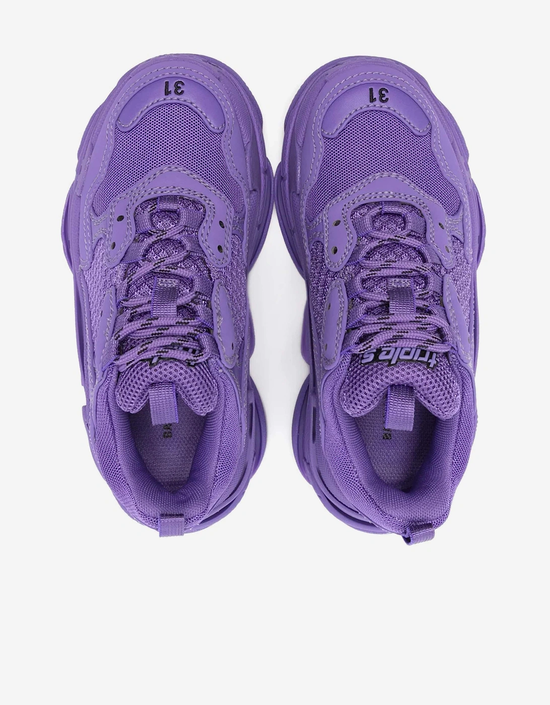 Kids Triple S Trainers in Purple