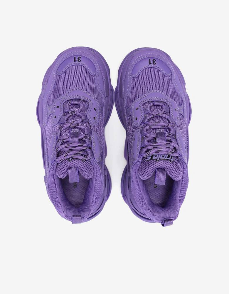 Kids Triple S Trainers in Purple