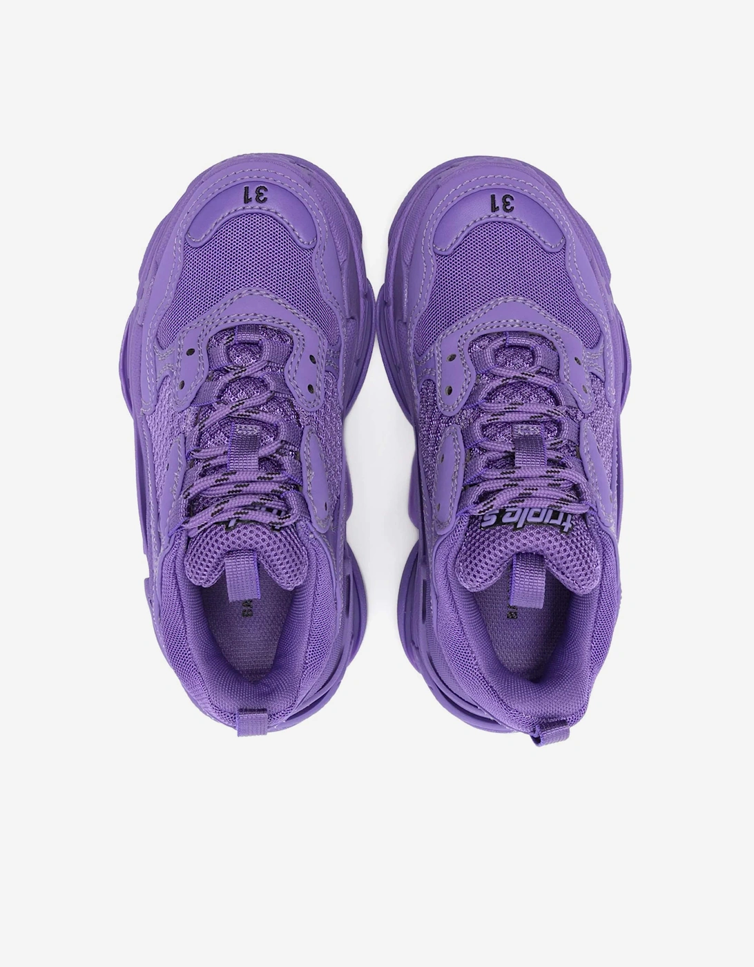 Kids Triple S Trainers in Purple