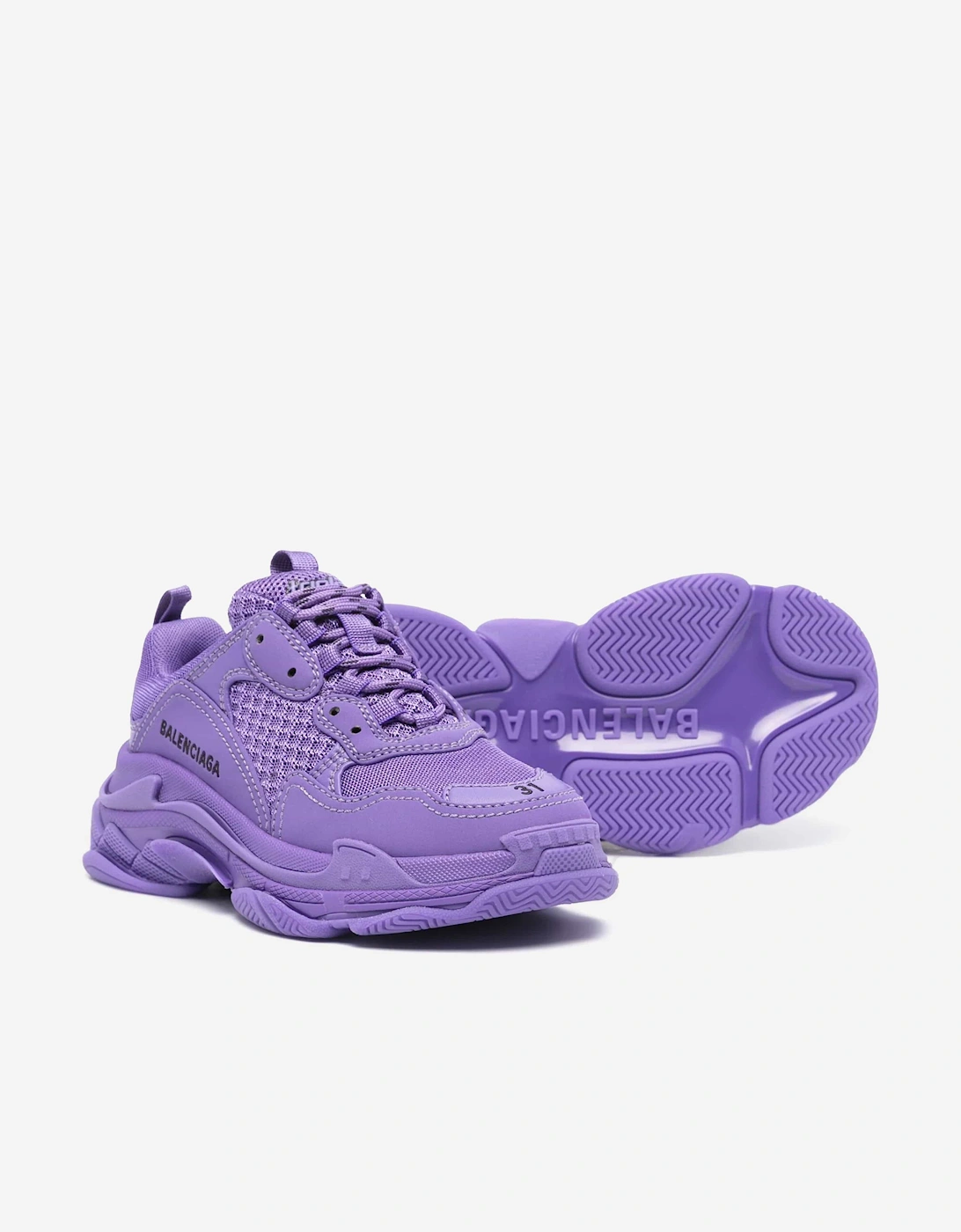 Kids Triple S Trainers in Purple