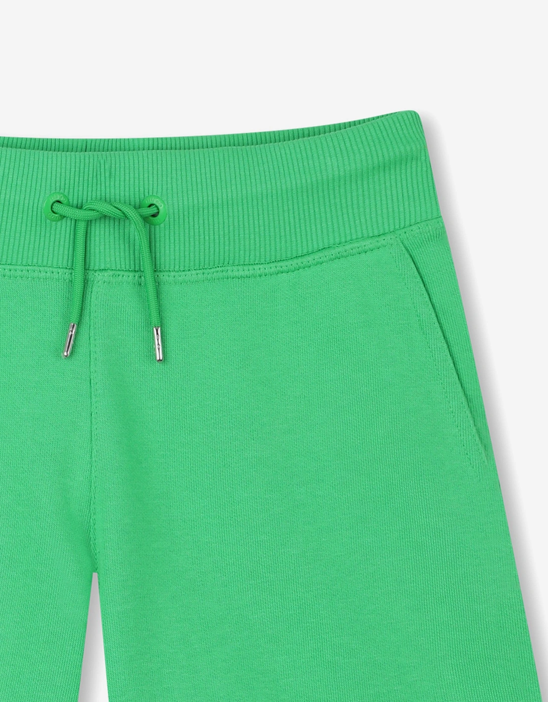 Boys Logo Print Bermuda Shorts in Green