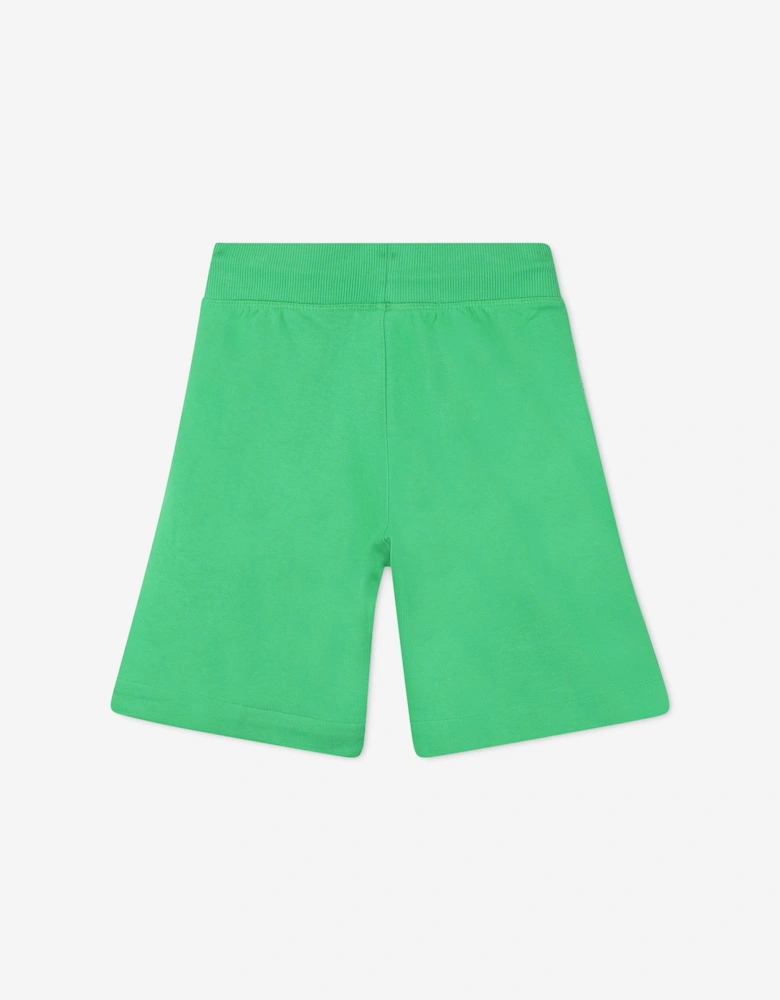 Boys Logo Print Bermuda Shorts in Green