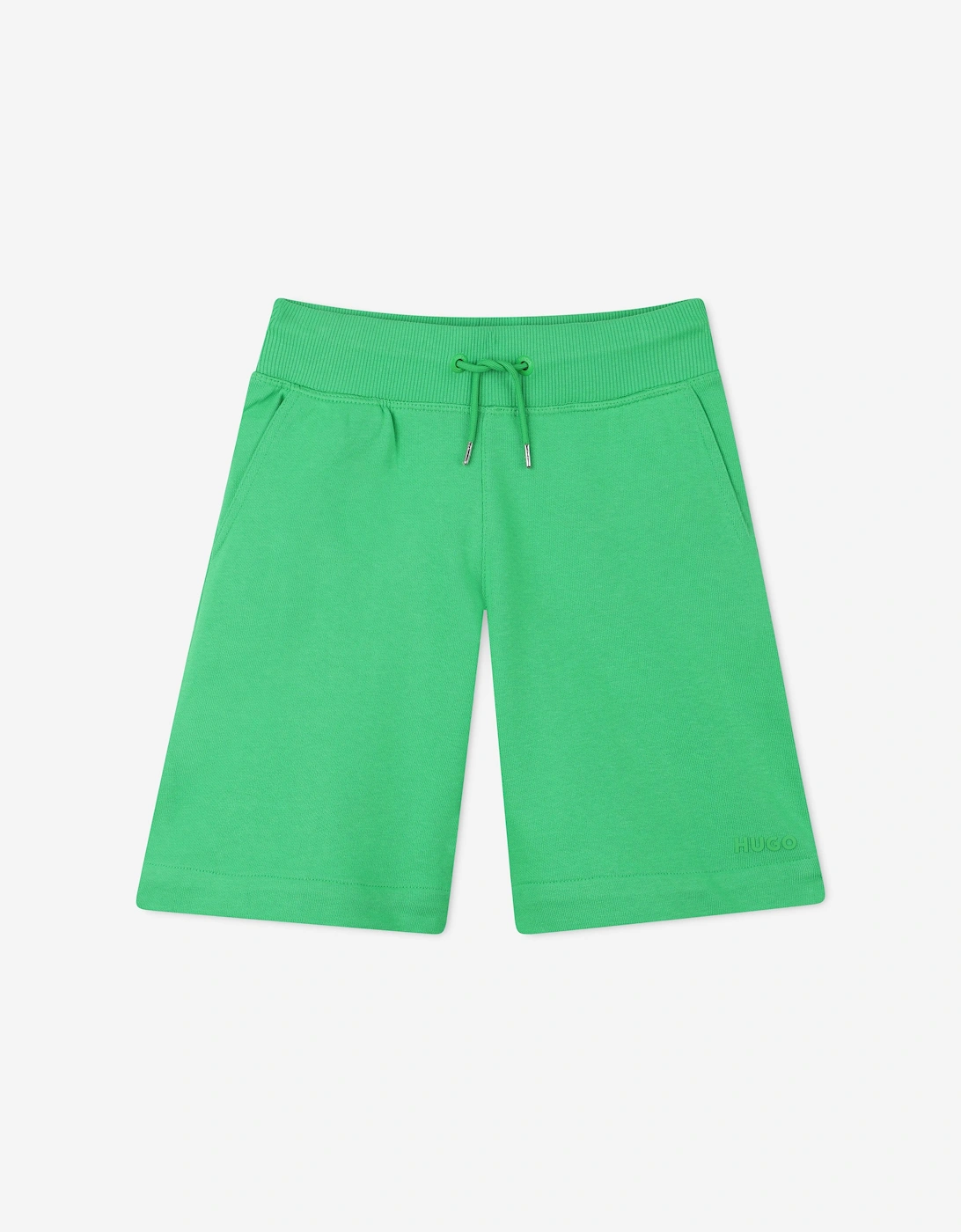 Boys Logo Print Bermuda Shorts in Green, 5 of 4