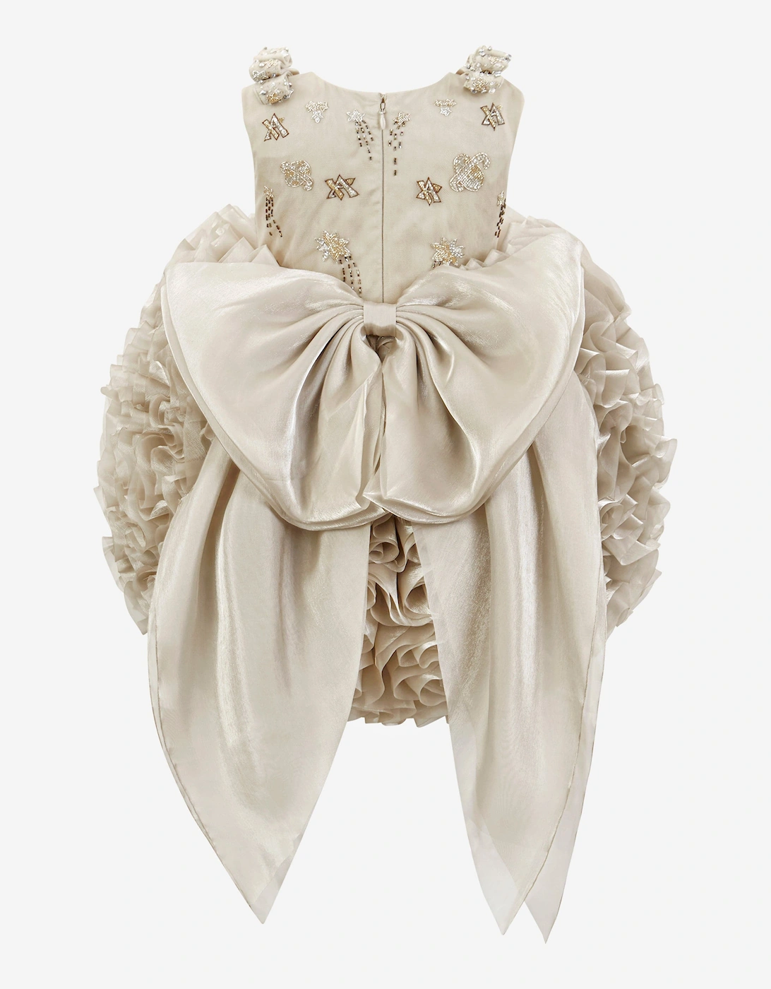 Girls Pomme Occasion Dress in Gold