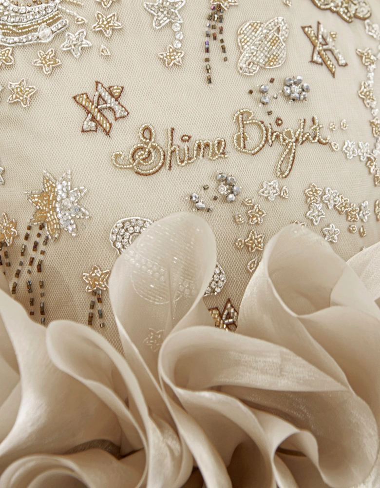 Girls Pomme Occasion Dress in Gold