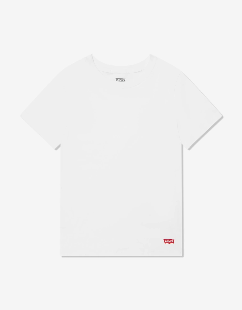 Kids 2 Pack Crew Neck T-Shirt Set in White