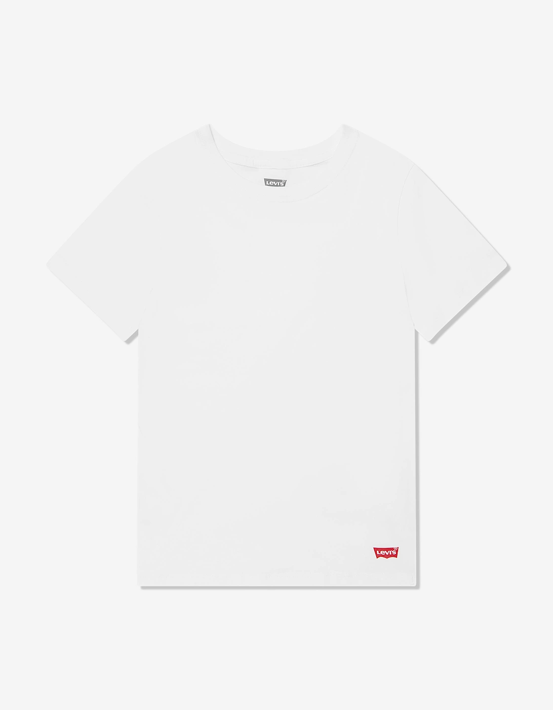 Kids 2 Pack Crew Neck T-Shirt Set in White