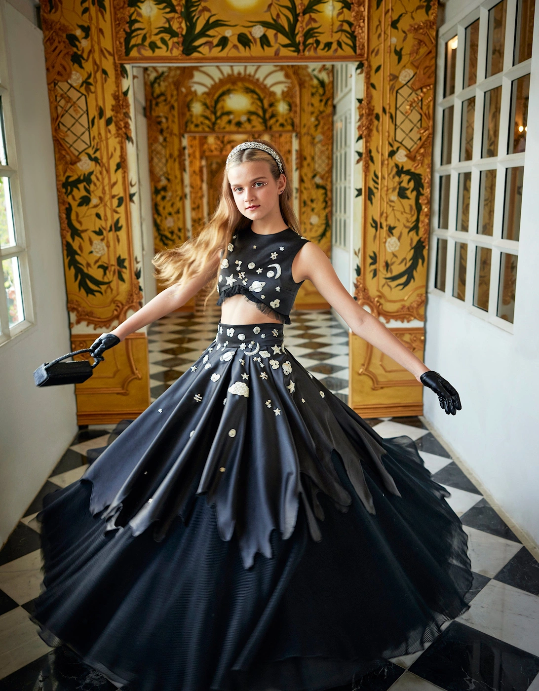 Girls Wednesday Occasion Dress in Black