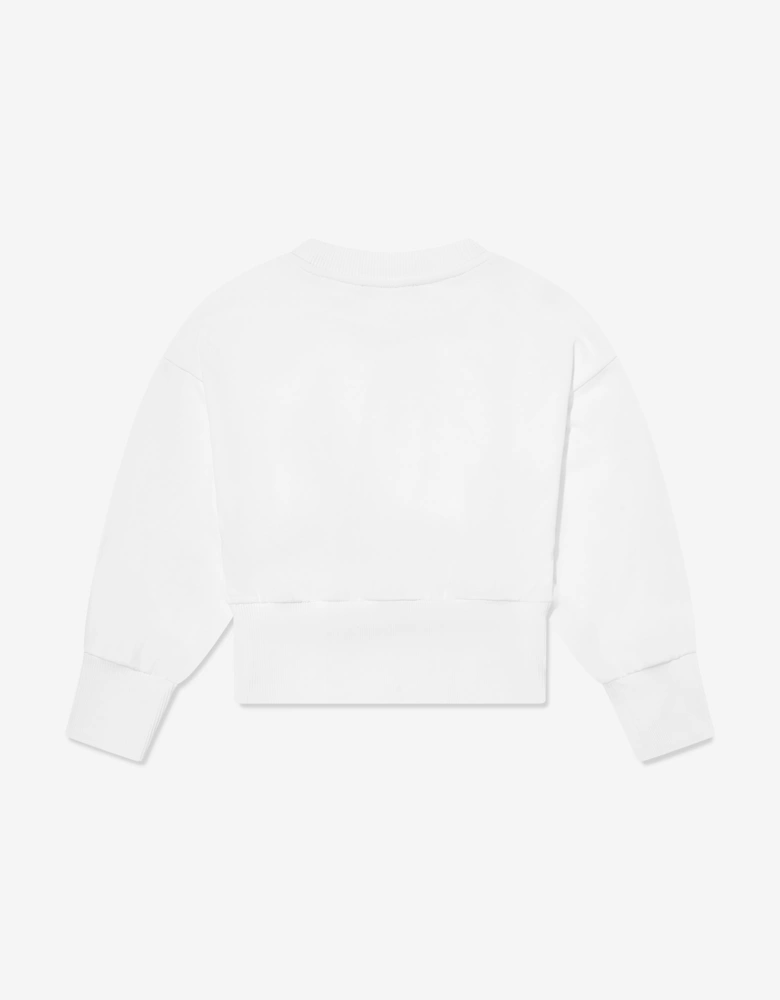 Girls Logo Sweatshirt in White