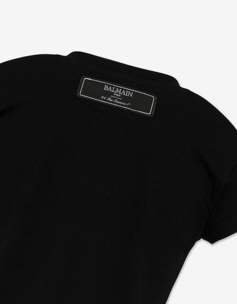 Girls Fringed T-Shirt in Black