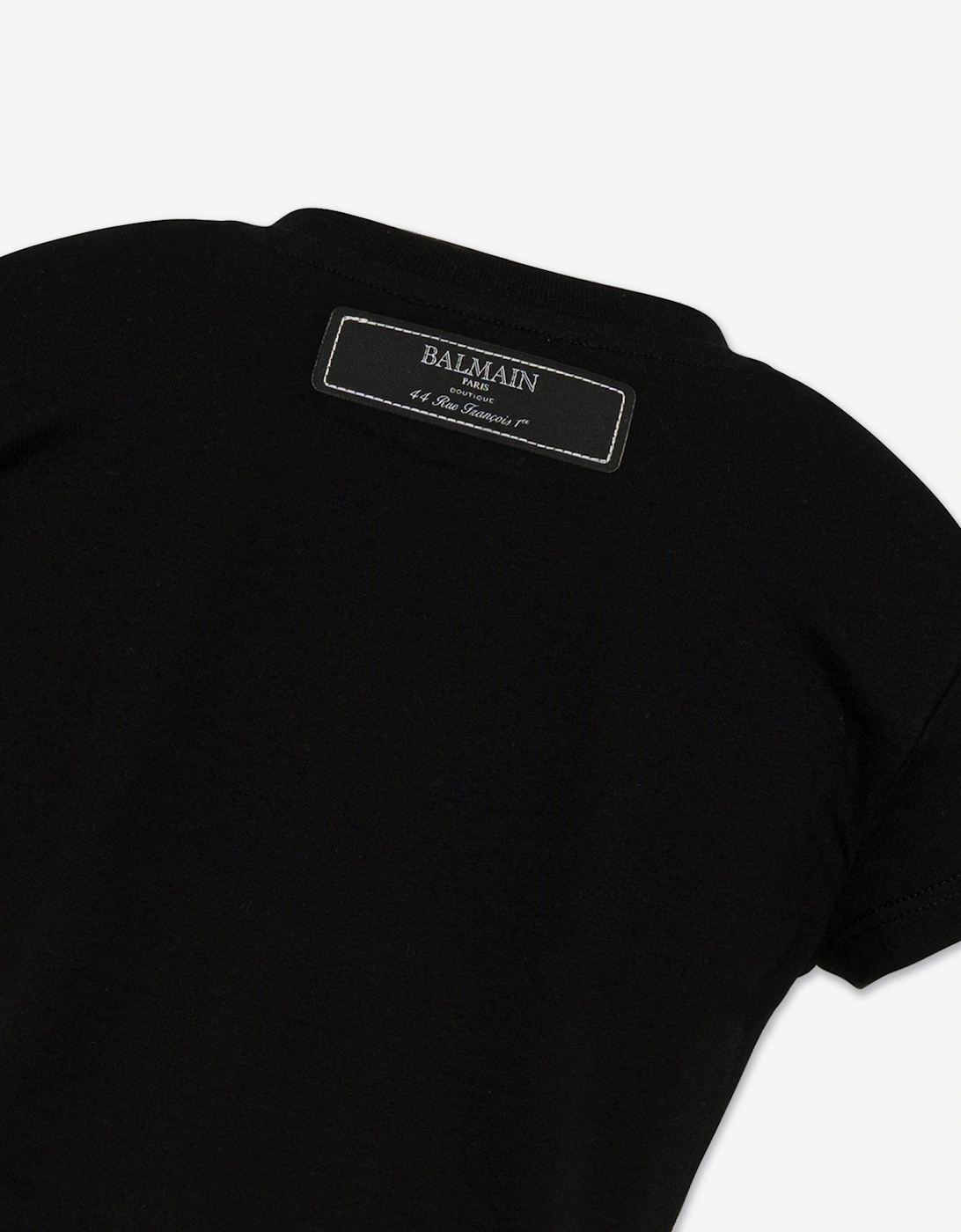 Girls Fringed T-Shirt in Black
