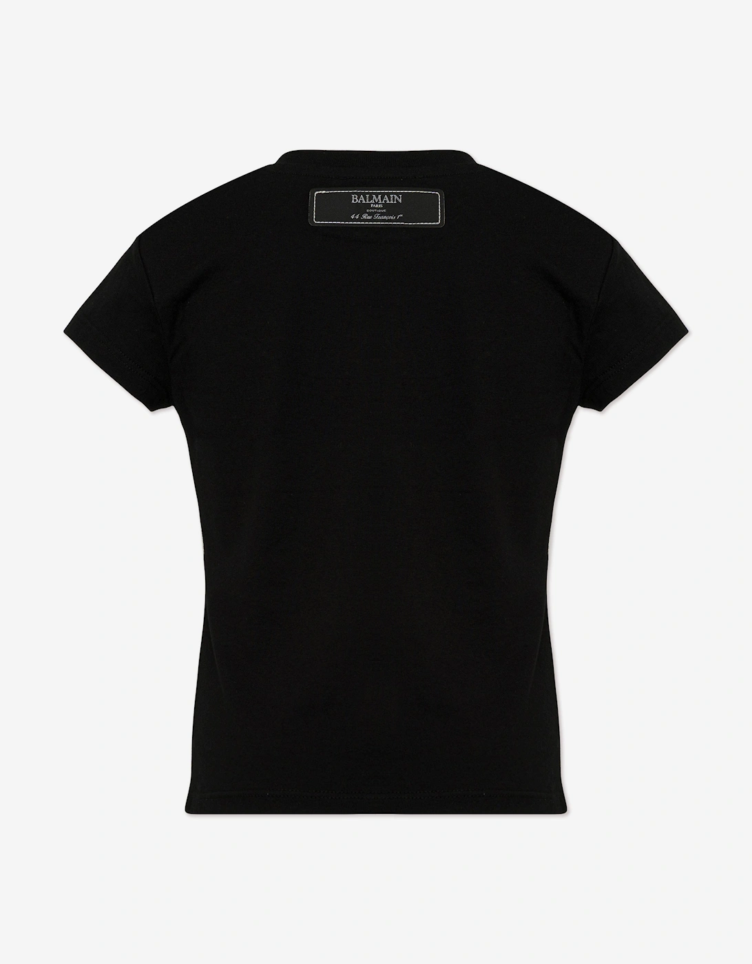 Girls Fringed T-Shirt in Black
