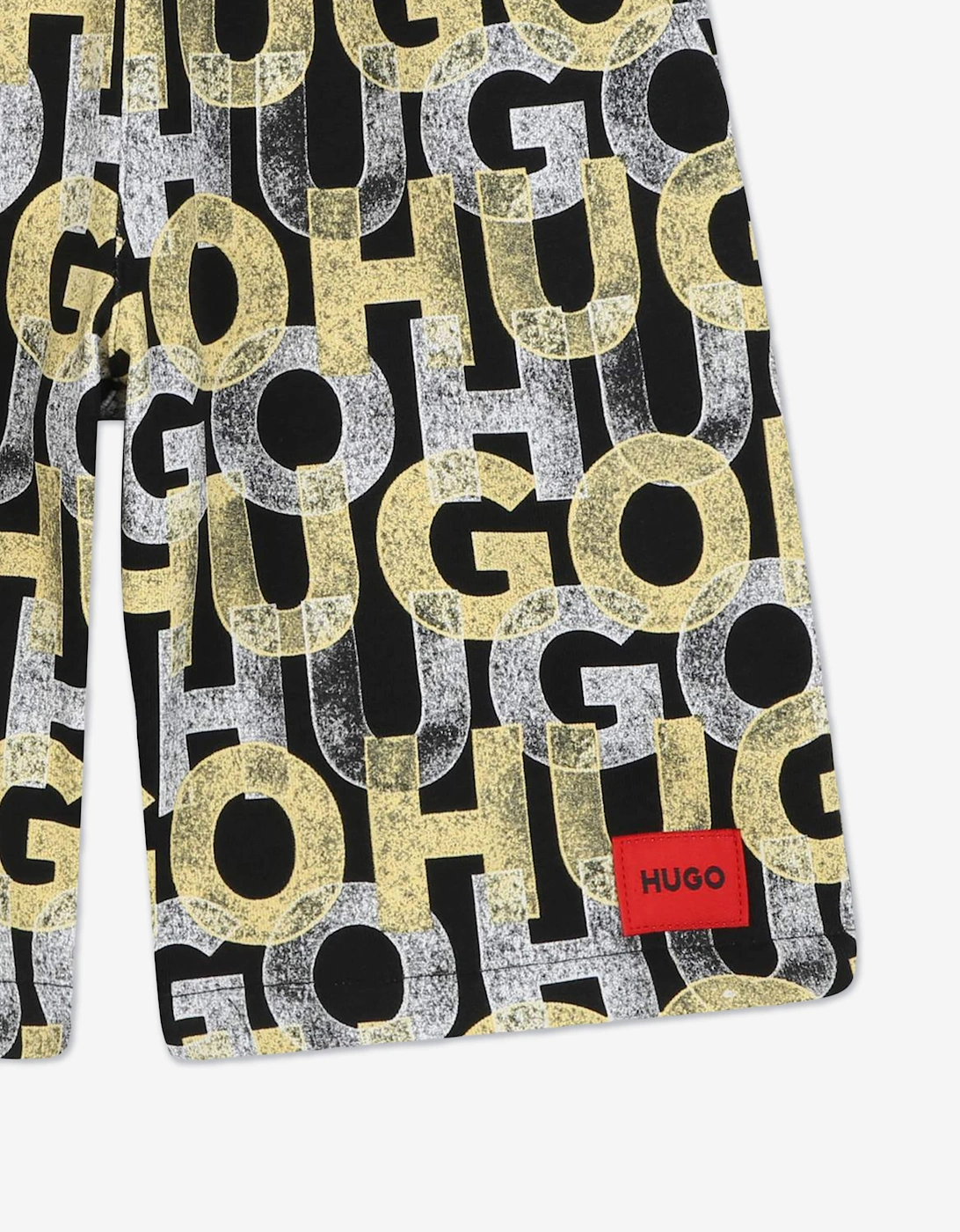 Boys Monogram Bermuda Shorts in Black