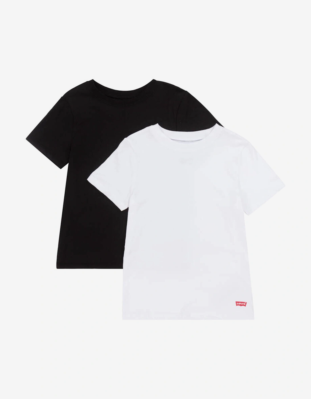 Kids 2 Pack Crew Neck T-Shirt Set in Black, 5 of 4