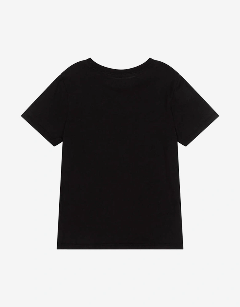 Kids 2 Pack Crew Neck T-Shirt Set in Black