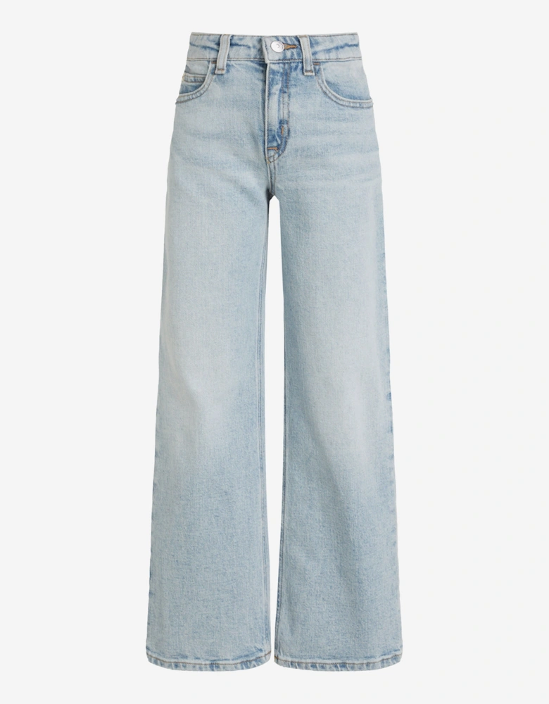 Girls Wide Leg Jeans in Blue