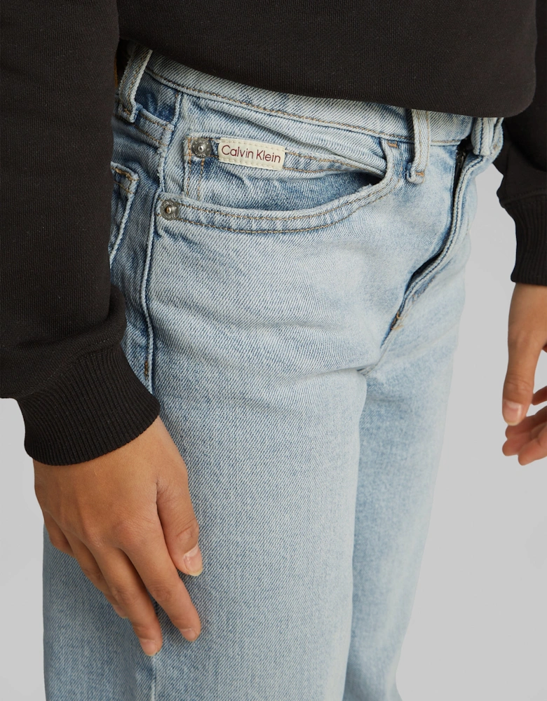Girls Wide Leg Jeans in Blue