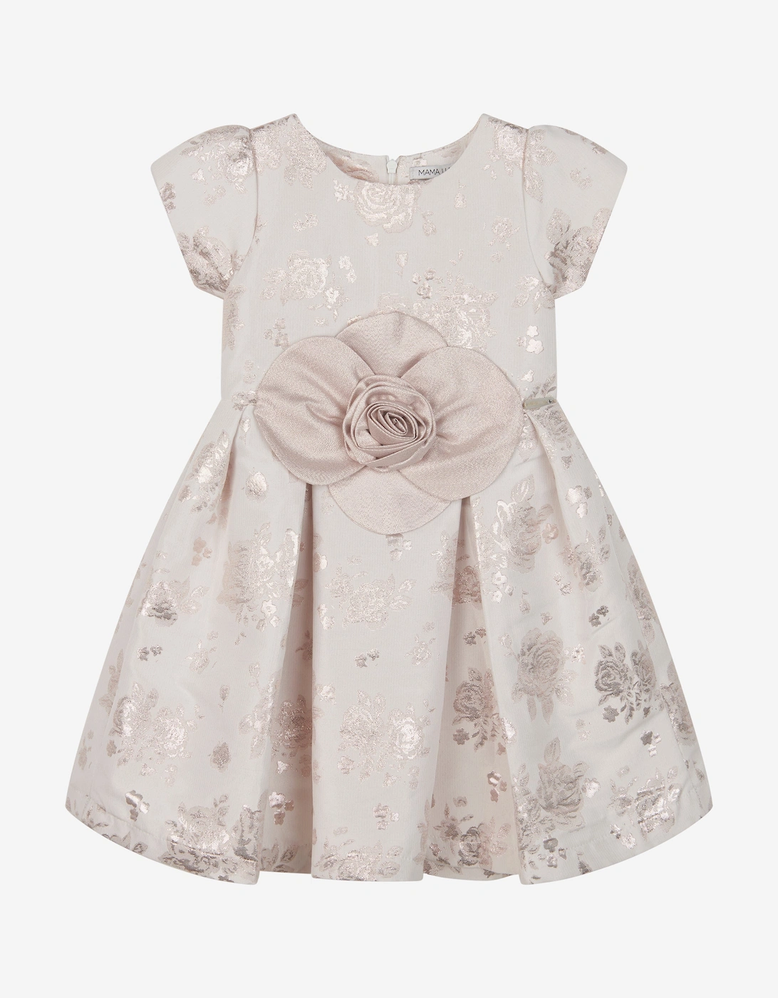Girls Jacquard Occasion Dress in Gold, 5 of 4