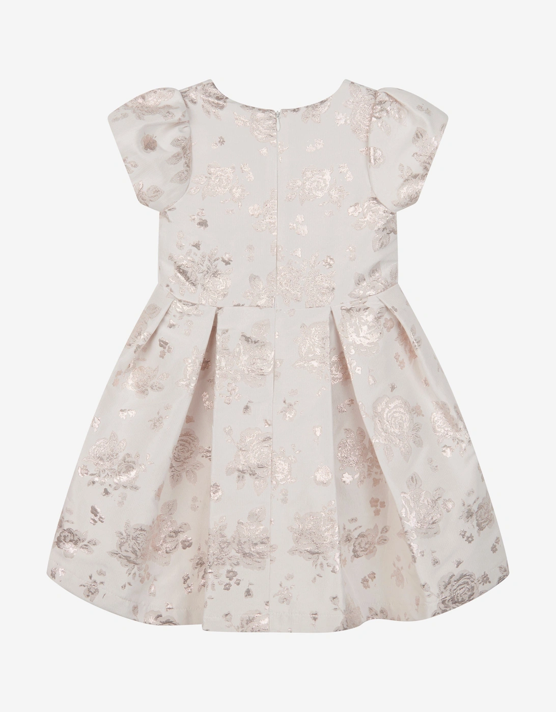 Girls Jacquard Occasion Dress in Gold