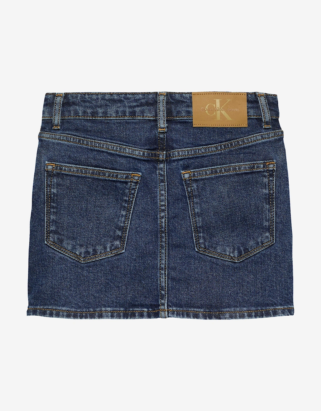 Girls Rinse Denim Mini Skirt in Blue