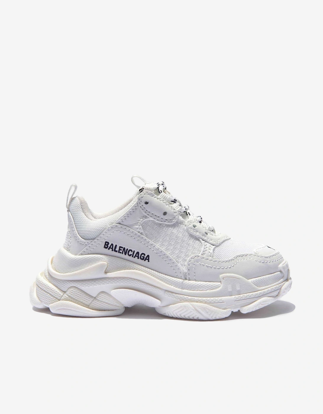 Kids Triple S Trainers in White, 5 of 4