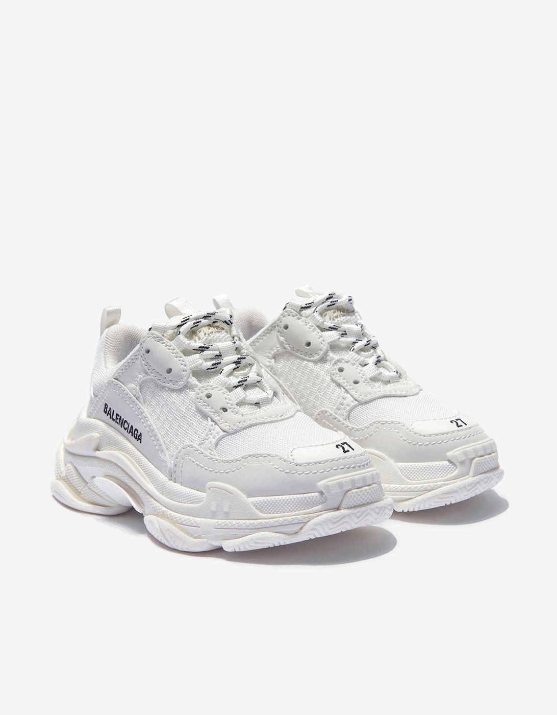 Kids Triple S Trainers in White