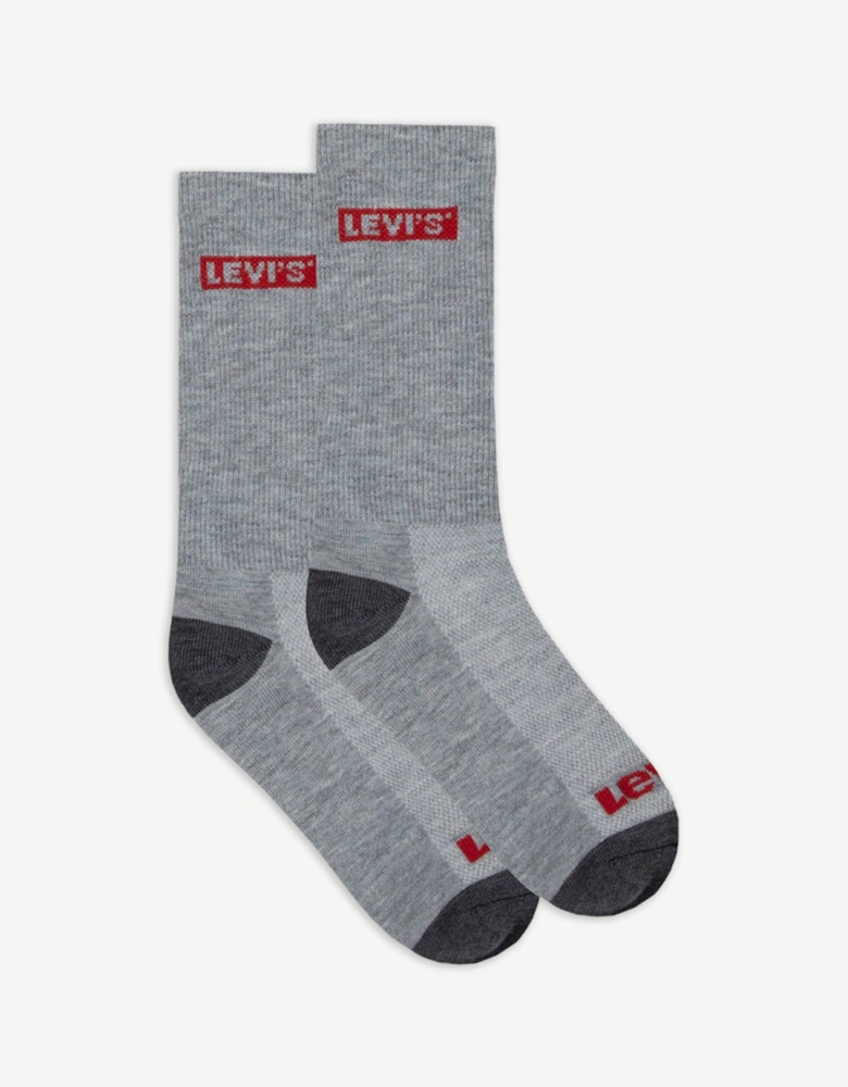 Kids Box Tab Mid Cut 6 Pack Socks Set in Grey