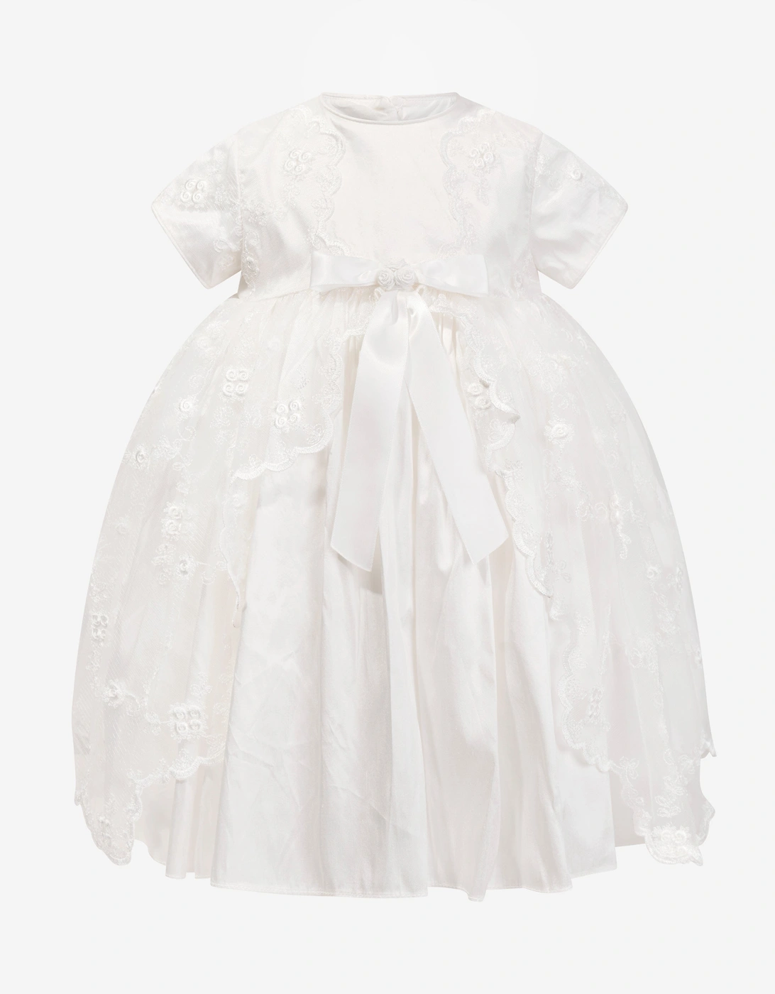 Baby Girls Christening Dress And Bonnet in Ivory