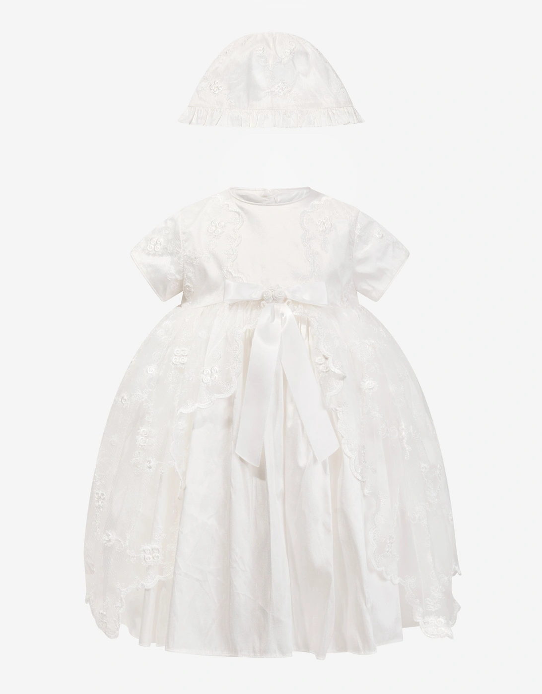 Baby Girls Christening Dress And Bonnet in Ivory, 5 of 4