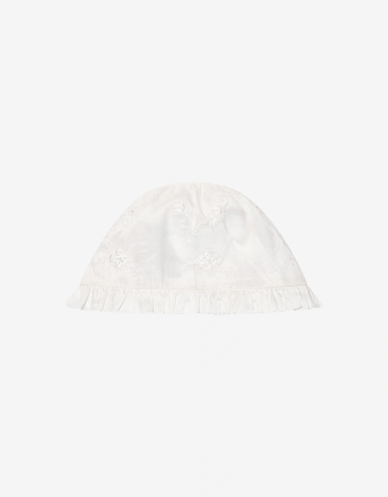 Baby Girls Christening Dress And Bonnet in Ivory