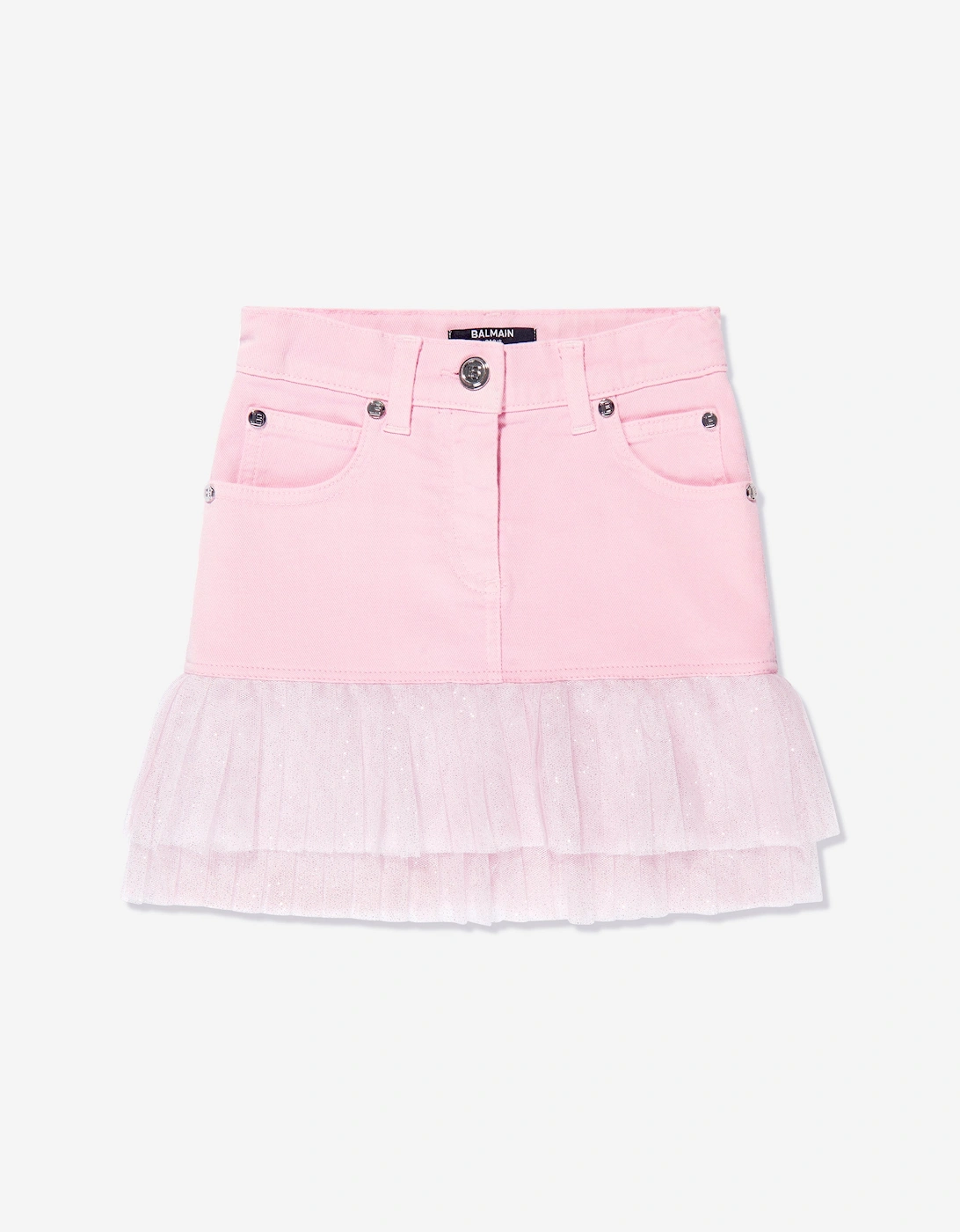 Girls Pleated Hem Skirt in Pink, 5 of 4
