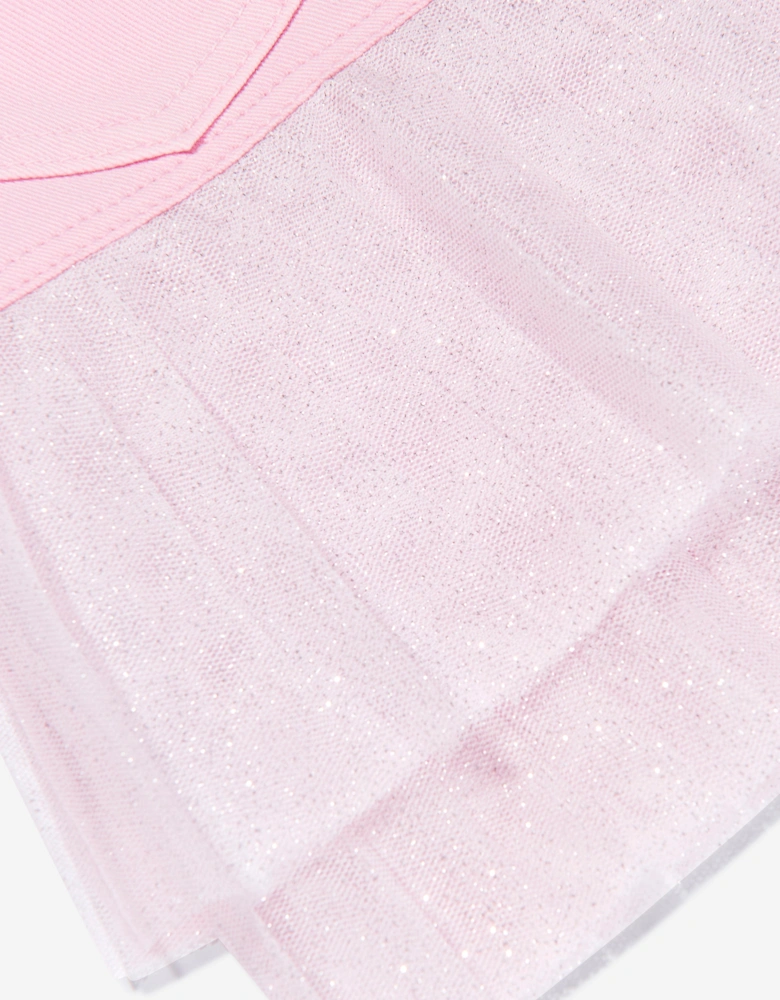Girls Pleated Hem Skirt in Pink