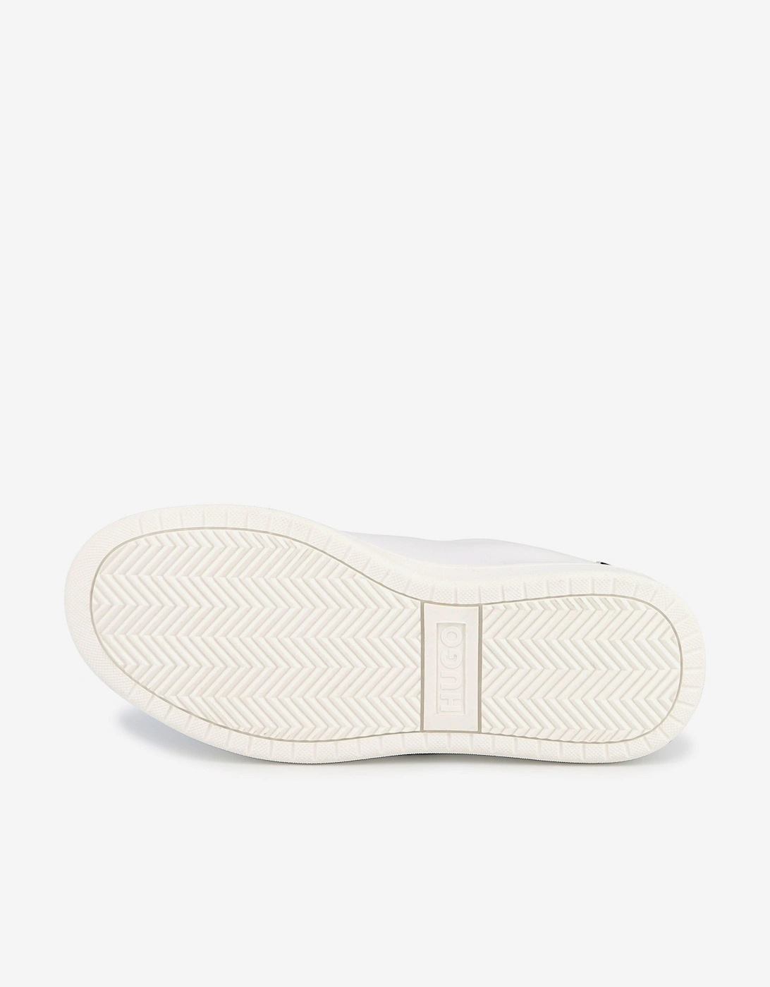Boys Leather Logo Trainers in White