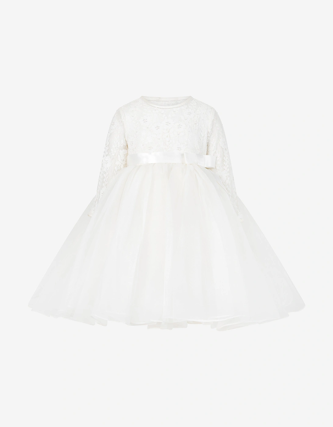 Girls Ceremonial Ballerina Length Dress in Ivory, 5 of 4