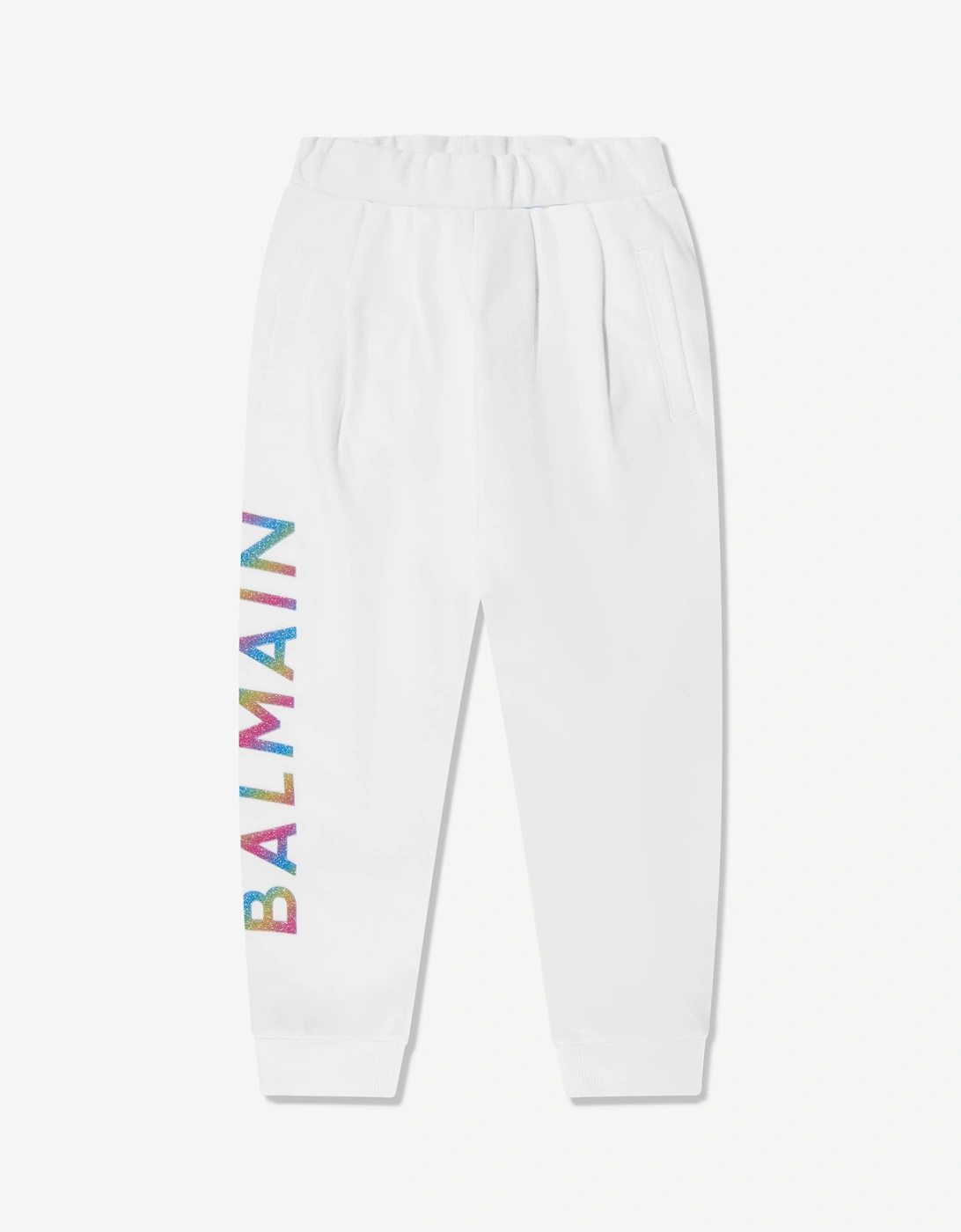 Girls Logo Joggers in White, 5 of 4