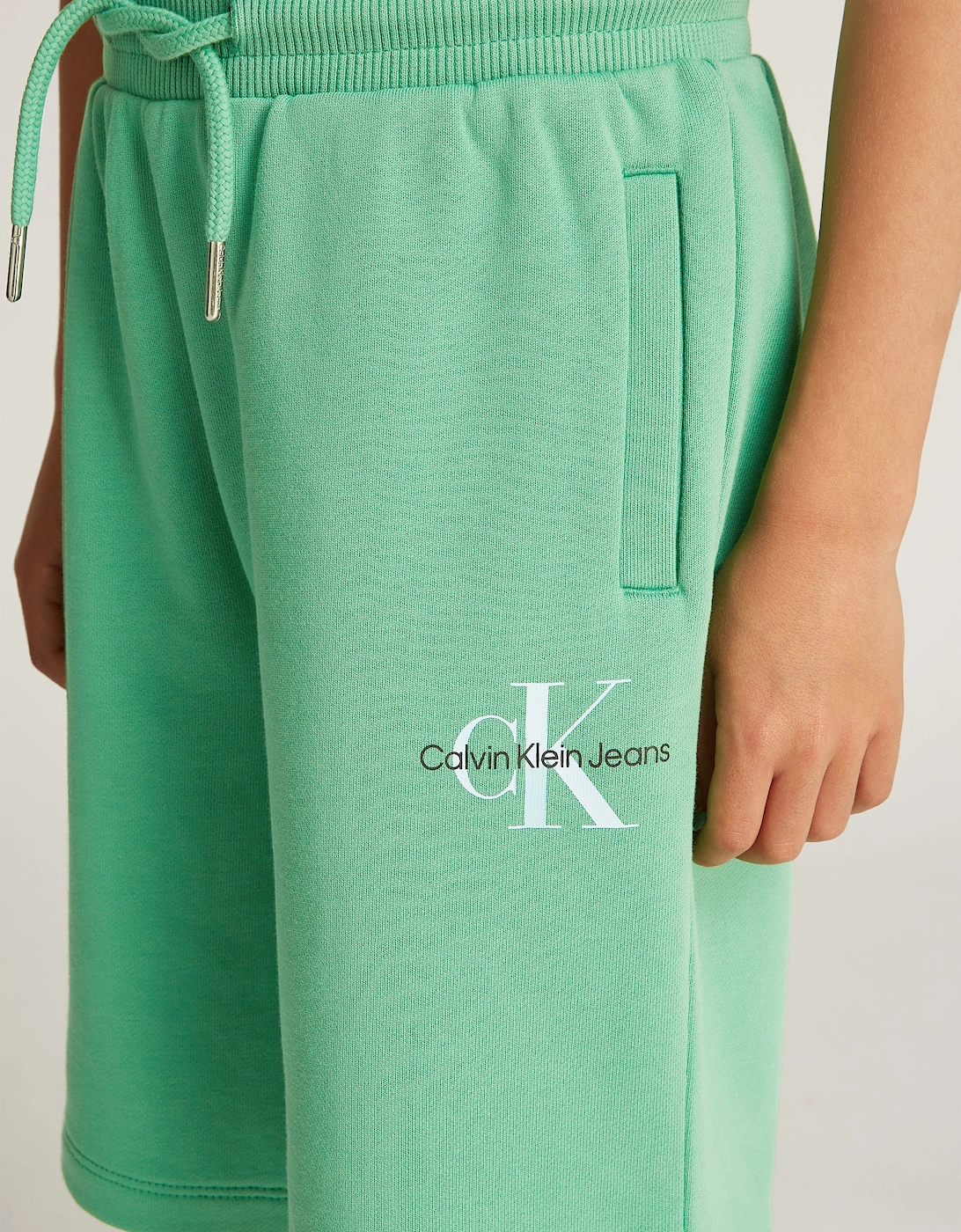 Kids Monogram Relaxed Shorts in Green