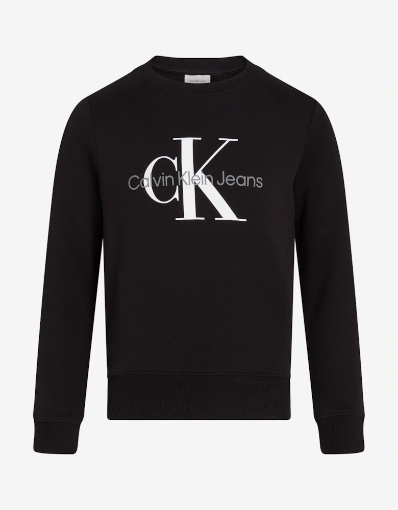 Kids Monogram Sweatshirt in Black