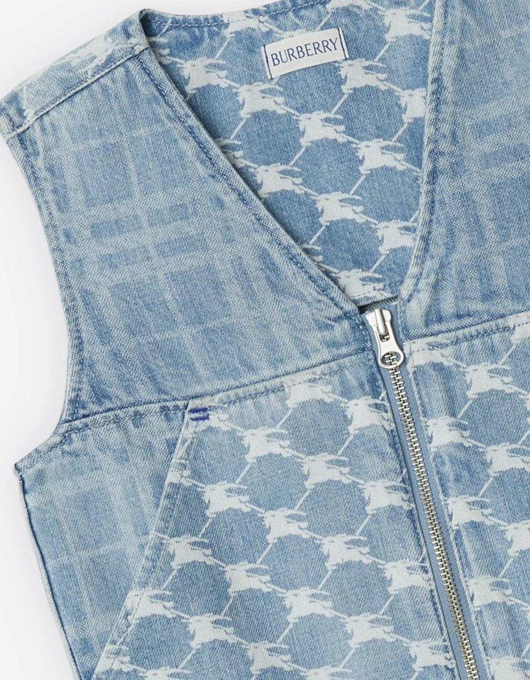 Girls Wendy Zip Up Gilet in Blue