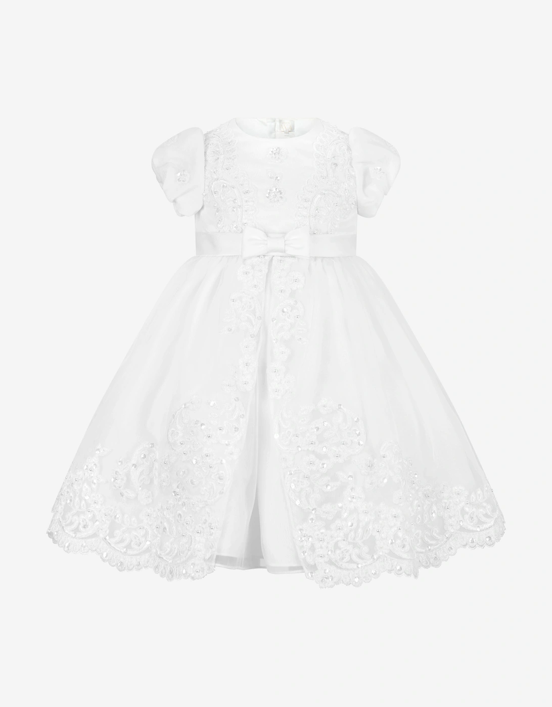Girls Ceremonial Ballerina Length Dres in White