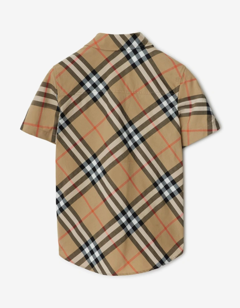 Boys Qwen Essential Shirt in Beige