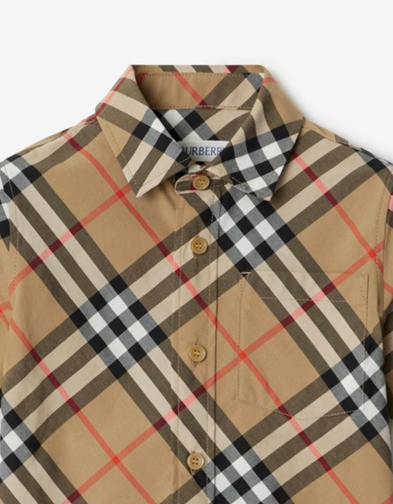 Boys Qwen Essential Shirt in Beige